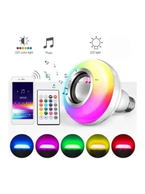 ® Bluetooth Hoparlör Akıllı Rgb Led Işık Renk Değiştirme Ses Bombası Ampül Görünümlü