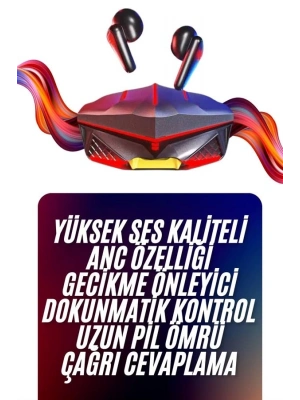 ® Bluetooth Kulaklık HD Ses Kaliteli Işıklı Metal Kasa Ios Android Uyumlu Mikrofonlu