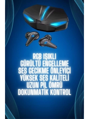 ® Bluetooth Kulaklık Oyuncu Kulaklığı RGB Işıklı Oyunlarda Düşük Gecikme