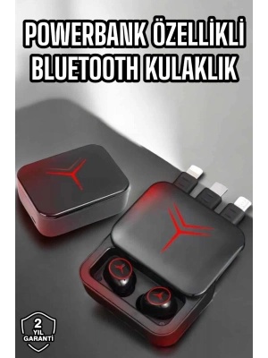 ® Bluetooth Kulaklık Powerbank Özelliği Yüksek Ses Kaliteli TWS Kulaklık