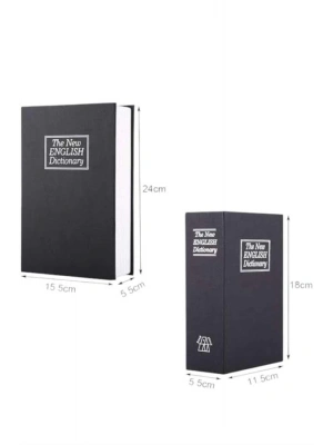 ® Büyük Boy Anahtarlı Kitap Görünümlü Gizli Kasa Çelik Kasa Altın Kasası