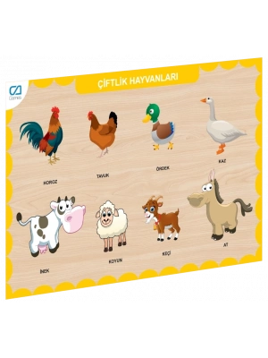 ® CAAHS-3211 AHŞAP ÇİFTLİK HAYVANLARI BUL-TAK