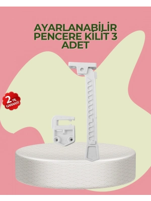 ® Cam Pencere Açılma Kontrol Kilidi Kolay Montaj 3’lü