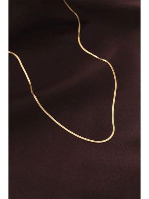 ® Çelik Gold Renk 60 cm İnce İtalyan Zincir Kolye