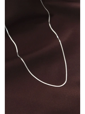 ® Çelik Gümüş Renk 60 cm İnce İtalyan Zincir Kolye
