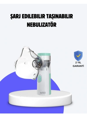 ® Cep Tipi Şarjlı Nebulizatör Ultrasonik Buhar Makinesi