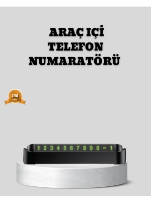 ® Çevirmeli Araç İçi Park Numaratörü – Alüminyum Gri, Kolay Montaj ve Net Görünüm