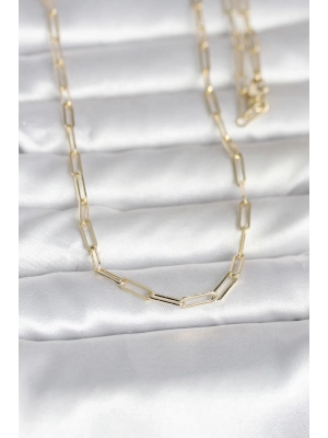 ® CM 14K Gold Renk Ataç Zincirli Model 60 cm Kadın Kolye