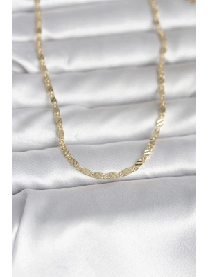 ® CM 14K Gold Renk Çizgi Lazer Model 60 cm Kadın Kolye
