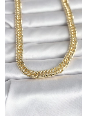 ® CM 14K Gold Renk Kalın Zincir Model 60 cm Kadın Kolye
