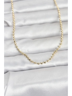 ® CM 14K Gold Renk Top Zincirli Model 60 cm Kadın Kolye