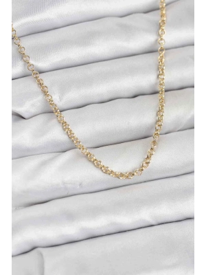 ® CM Gold Renk Pirinç Halkalı Model Kadın Kolye