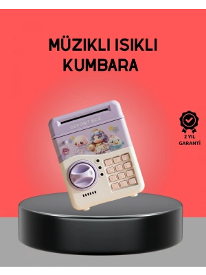® Çocuklar İçin Elektronik Şifreli Para Biriktirme Kumbarası Mor