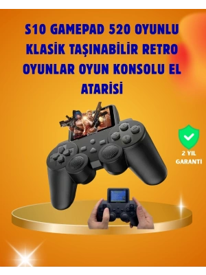 ® Çocuklar ve Yetişkinler İçin Uygun 500 Oyunlu Taşınabilir Mini Retro El Konsolu