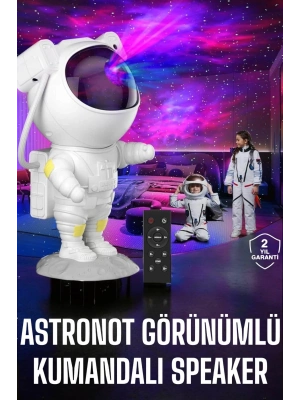 ® Çocuklara Özel Projeksiyon Astronot Lamba Speaker Sevimli