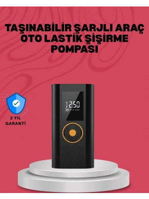 ® Çok Amaçlı Dijital Lastik Pompası Araç Bisiklet Top Uyumlu
