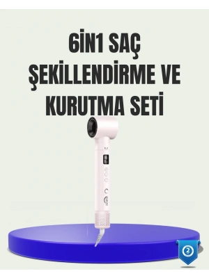 ® Çok Fonksiyonlu 6 Başlıklı Saç Kurutma ve Şekillendirme Seti