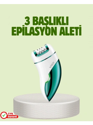 ® Çok Fonksiyonlu Epilatör 600mAh 90 Dakika Kullanım LED Metal Başlık Su Geçirmez