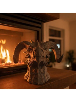 ® Dekoratif Ejderha Heykeli Özel Tasarım Mitolojik Figür 22x17 cm