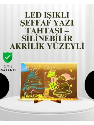 ® Dekoratif LED Yazı Tahtası – Silinebilir, Neon Kalemli, Planlama ve Hatırlatma İçin İdeal