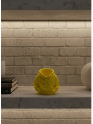 ® Dekoratif Sarı Hoodie Kalemlik 10x10 cm