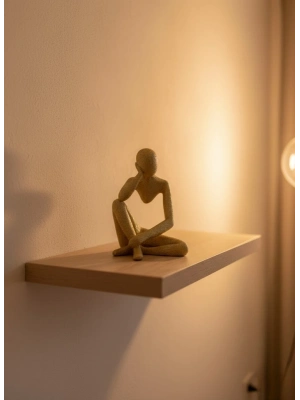 ® Dekoratif Sarı İnsan Figürü Modern Masa ve Raf Süsü