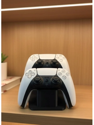 ® Dekoratif Siyah İkili Gamepad Standı 7x18 cm