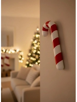 ® Dekoratif Yılbaşı Şekeri Yerde Biblo Salon Dekoru 13x34 cm