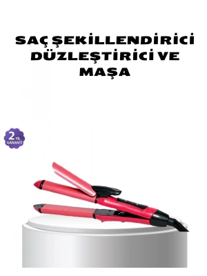 ® Dereceli Seramik Saç Düzleştirici – 5 Isı Seviyesi, 200°C Maksimum Sıcaklık