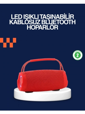 ® Derin Baslı Çift Hoparlörlü Taşınabilir Kablosuz Hoparlör