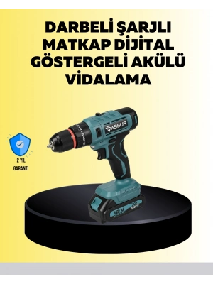 ® Dijital Ekranlı Matkap Seti Çift Akülü