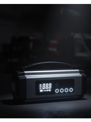 ® Dijital Göstergeli Akü Takviye Cihazı Lastik Şişirme Powerbank ve LED Işık Özellikli