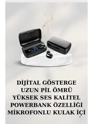 ® Dijital Göstergeli Bluetooth Kulaklık Kablosuz TWS Stereo Bluetooth 5.0