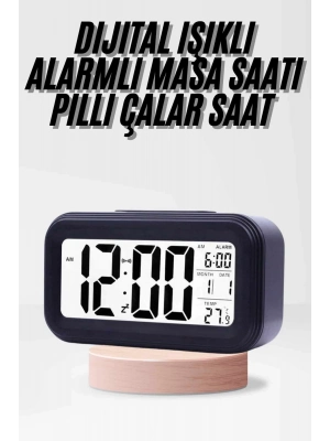 ® Dijital Işıklı Alarmlı Çalışma Masası Ekran Pilli Çalar Saat