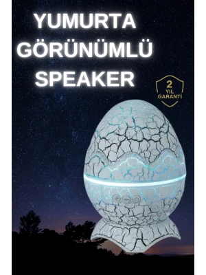 ® Dinozor Yumurtası Gece Masa Lambası Bluetooth Hoparlör 14 Renk Seçeneği