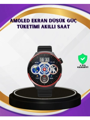 ® Dokunmatik Akıllı Saat Kablosuz Şarj AMOLED Ekran
