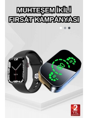 ® Dokunmatik Akıllı Saat Yeni Nesil Kulaklık Kampanyası ANC Özelliği Yüksek Ses Kaliteli