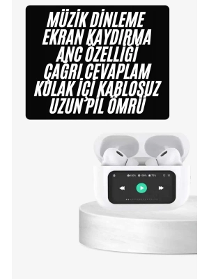 ® Dokunmatik Ekranlı ANC/ENC Yeni Nesil Pro Bluetooth Kulaklık Dokunmatik Ekran