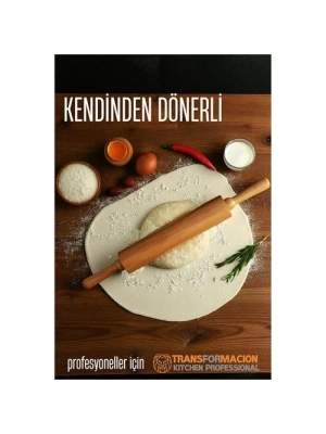 Dönerli Ahşap Merdane Hamur Açma Merdanesi - Mutfak Merdanesi 721902