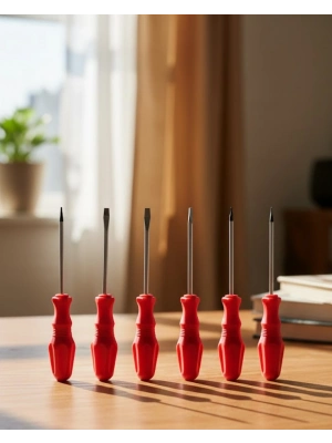 ® Düz ve Yıldız Başlıklı 7li Tornavida Seti Ergonomik Tutma