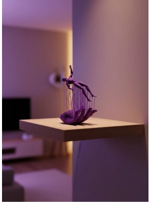 ® El İnsan Figürü Mor Modern Sanatsal Biblo Soyut Tasarım Salon ve Ofis Dekoru