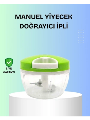 ® El Tipi Yiyecek Kıyıcı Üç Bıçaklı Pratik Doğrayıcı