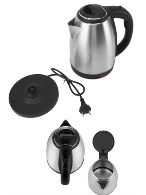 ® Elektrikli Paslanmaz Çelik Su Isıtcı Çelik Kettle 1.8 Lt. Uzun Ömürlü
