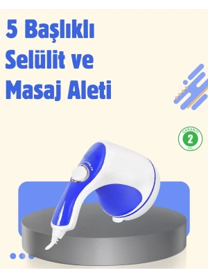 ® Elektrikli Yağ Yakıcı Masaj Aleti 5 Başlıklı Vücut Şekillendirici