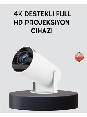 ® Ev Sineması Projeksiyon Cihazı – 160 ANSI Lümen, 4K Uyumlu ve Kablosuz Görüntü Aktarımı