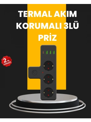 ® Ev ve Ofis İçin Akıllı Çoklu Priz 7 Girişli