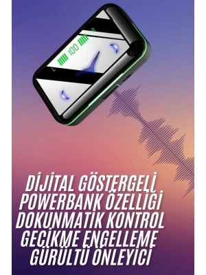 ® Extra Bass Kablosuz Kulaklık Işıklı Bluetooth Kulaklık Powerbank Özellikli