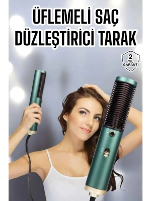 ® Fön Tarak Saç Düzleştirici Üflemeli Fön Makinesi Sıkı Dişli Taşınabilir