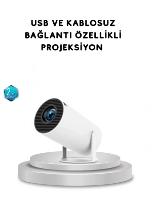 ® Full HD 4K Uyumlu Projeksiyon Cihazı 130 İnç Geniş Ekran Destekli