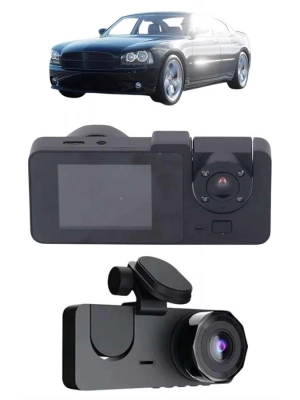 ® Gece Görüşlü DVR 3 Lensli Araç İçi Sürüş Kamerası Video Kaydedici